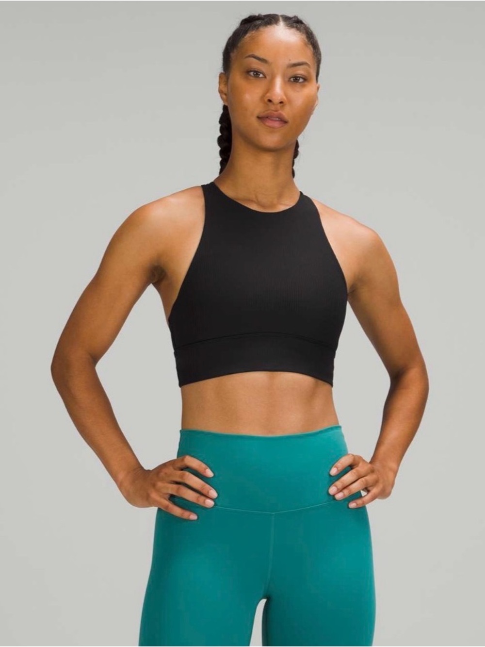 Lululemon Energy Bra High Neck Long Line Rib